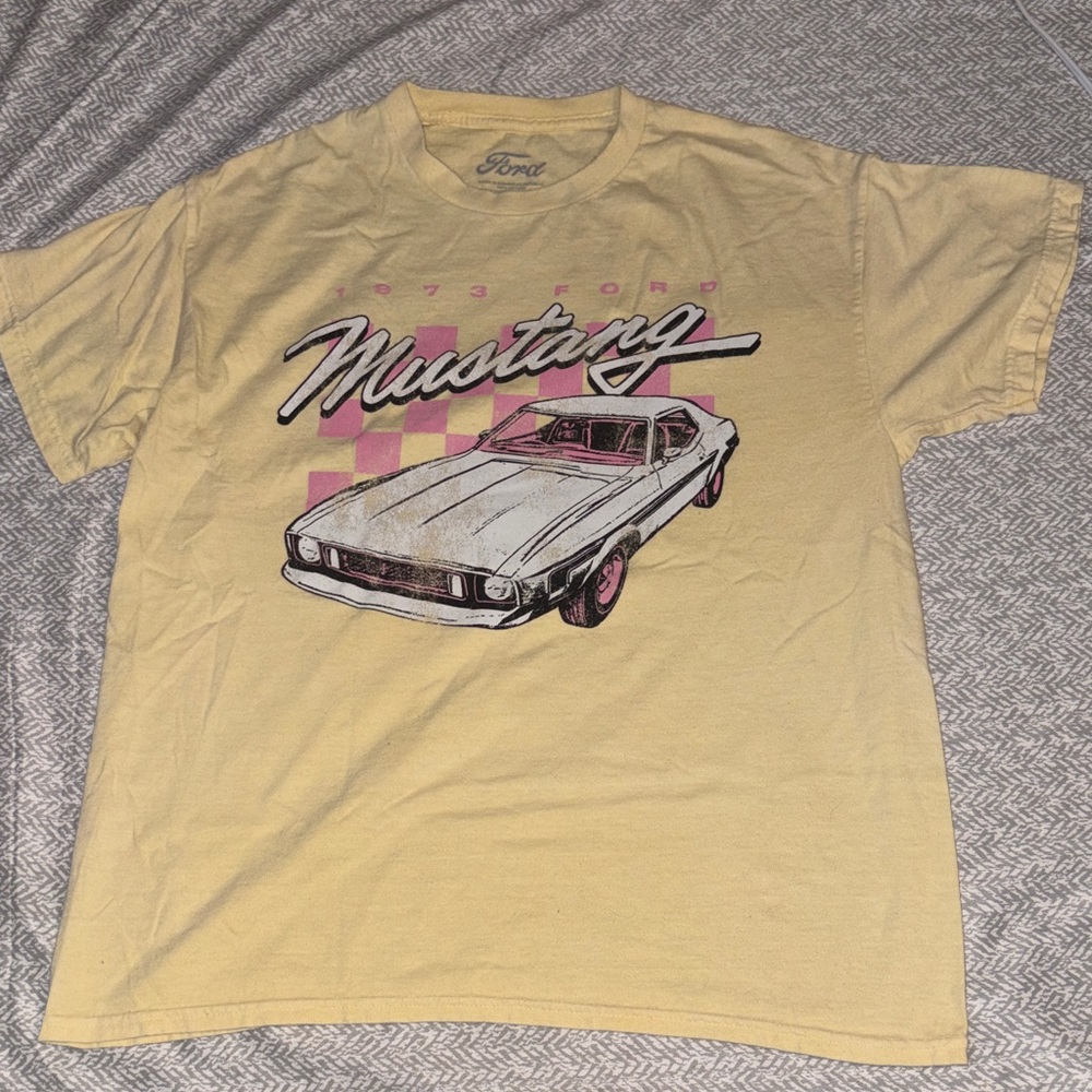 🧨 2/$15 / Ford Mustang Graphic Yellow Tee